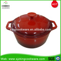 Cocotte en fonte ronde rouge